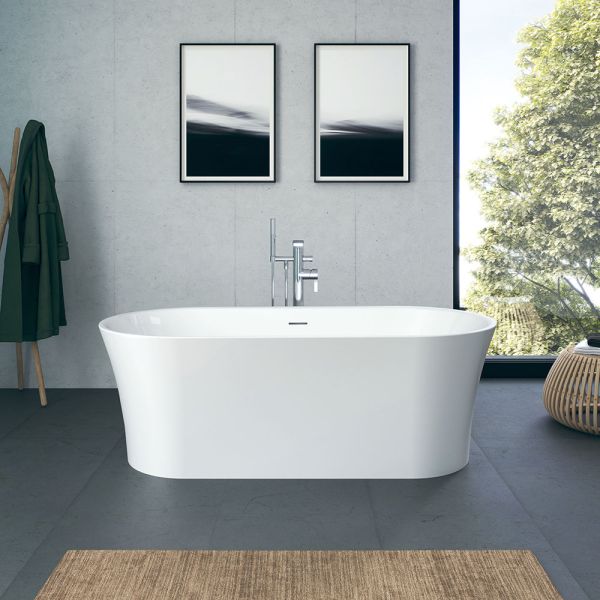 Duravit DuraSenja freistehende ovale Badewanne 150x75cm, weiß 700579000000000