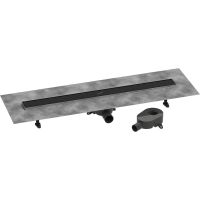 Vorschau: RainDrain Go Komplettset Duschrinne 90cm befliesbar für Standard-flache Installation, schwarz matt 56274670