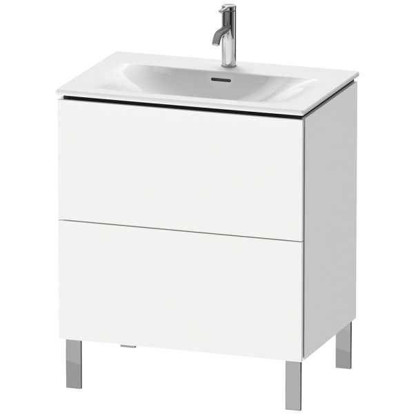 Duravit L-Cube Waschtischunterschrank bodenstehend 72x48cm mit 2 Schubladen für Viu 234473, weiß, LC659601818