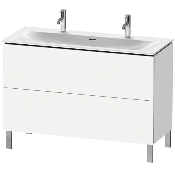 Duravit L-Cube Waschtischunterschrank bodenstehend 122x48cm mit 2 Schubladen für Viu 234412, weiß, LC659901818