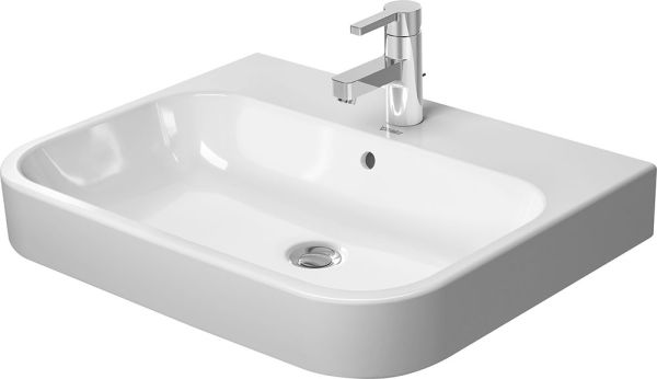 Duravit Happy D.2 Waschtisch 65x50,5cm, mit Hahnloch und Überlauf, geschliffen, weiß 2318650027