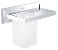 Grohe Allure Brilliant Ablage mit Mundspülglas, chrom 40906000