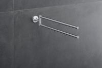 Vorschau: Duravit Starck T Handtuchhalter 2-armig, schwenkbar, 46,5cm chrom 0099411000