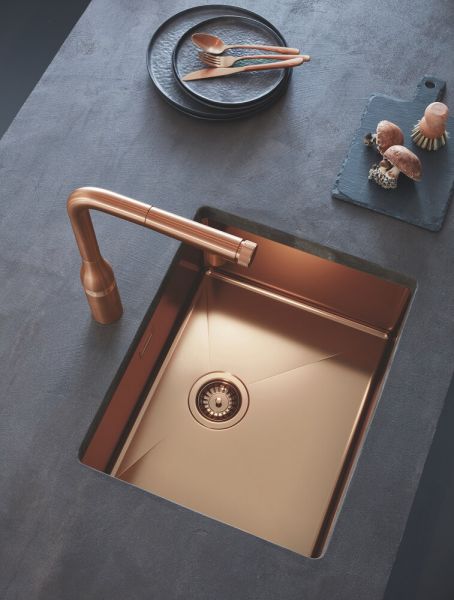 Grohe K700U Küchenspüle aus Edelstahl 55x45cm, warm sunset gebürstet 31574DL1 3