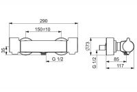 Vorschau: Hansa Hansaclinica Brause-Thermostat-Batterie, chrom