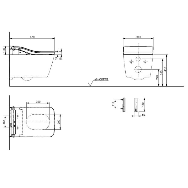 TOTO WASHLET® SW inkl. Fernbedienung, weiß