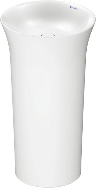 Duravit White Tulip freistehender Waschtisch Ø50cm, mit Bodenablauf, ohne Überlauf, weiß 2703500070