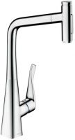 Hansgrohe Metris Select M71 Einhebel-Küchenmischer 320, Ausziehbrause, 2jet chrom 73820000