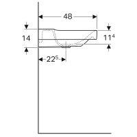 Vorschau: Geberit Xeno² Waschtisch 60x48cm, mit Hahnloch, ohne Überlauf, weiß KeraTect