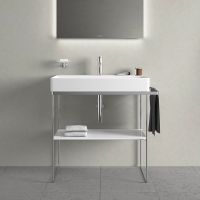 Vorschau: Duravit DuraSquare Metallkonsole bodenstehend/Wandmontage, 235380, 234880, 234980 chrom