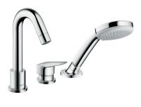 Hansgrohe Logis 3-Loch Einhebel-Wannenrandmischer, chrom