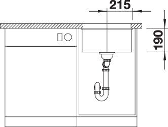 Blanco SILGRANIT® Subline 400-U Küchenspüle ohne Ablauffernbedienung