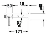 Vorschau: Duravit D-Code Handtuchablage wandhängend, 65cm, chrom 0099251000