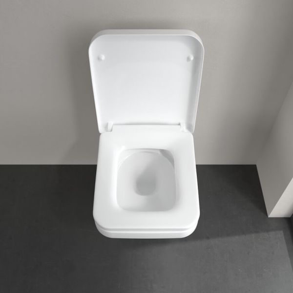 Villeroy&Boch Architectura Wand-Tiefspül-WC, spülrandlos mit TwistFlush[e³], softcube, weiß