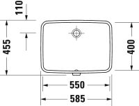 Vorschau: Duravit No.1 Unterbauwaschtisch rechteckig 55x40cm, mit Überlauf, weiß 03955500282