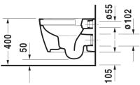 Vorschau: Duravit Soleil by Starck Wand-WC 48x37cm, rimless, weiß