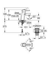 Vorschau: Grohe Concetto Einhand-Waschtischbatterie, S-Size, chrom 23931001 1