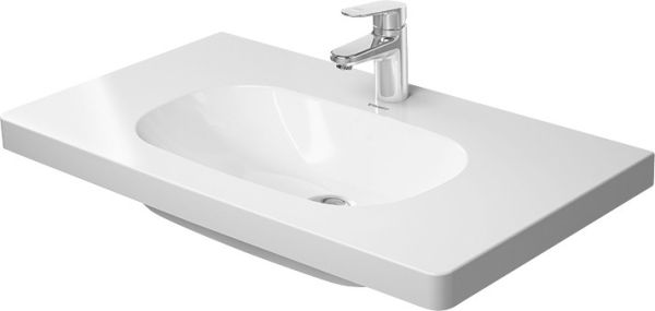 Duravit D-Code Waschtisch rechteckig 85x48cm, mit Hahnloch, ohne Überlauf, weiß 03528500002