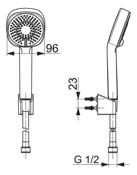 Hansa Hansabasicjet Style Handbrausen-Set, 3-strahlig, chrom