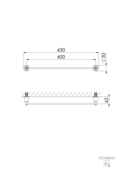 Steinberg Serie 550 Badetuchhalter 65cm