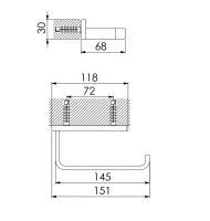 Vorschau: Steinberg Serie 450 Papierhalter ohne Deckel, matt black 4502800 S