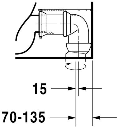 Duravit DuraStyle Stand-WC für Kombination, Tiefspüler 37x70cm, HygieneGlaze, weiß