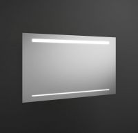 Burgbad Iveo Leuchtspiegel mit horizontaler LED-Beleuchtung, dimmbar, 110x64cm SIHH110PN326