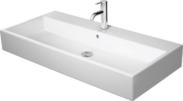 Duravit Vero Air Waschtisch rechteckig 100x47cm, mit 1 Hahnloch und Überlauf, WonderGliss, weiß 23501000001