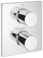 Vorschau: Grohe Grohtherm F Thermostat-Wannenbatterie mit integrierter 2-Wege-Umstellung, eckig, chrom 27618000