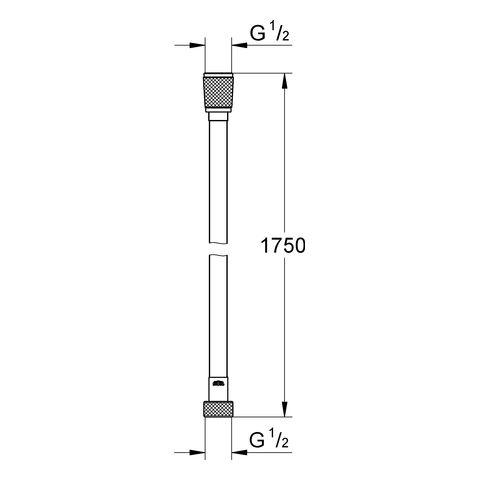 Grohe Professional/Silverflex Brauseschlauch 1,75m, supersteel