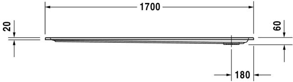 Duravit Starck Slimline Duschwanne rechteckig 75x170cm, Sanitäracryl, weiß