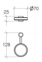 Vorschau: lineabeta BAKETO Halter für Stange Ø70mm, chrom