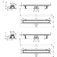 Vorschau: RainDrain Go Komplettset Duschrinne 80cm befliesbar für Standard-/flache Installation, schwarz matt