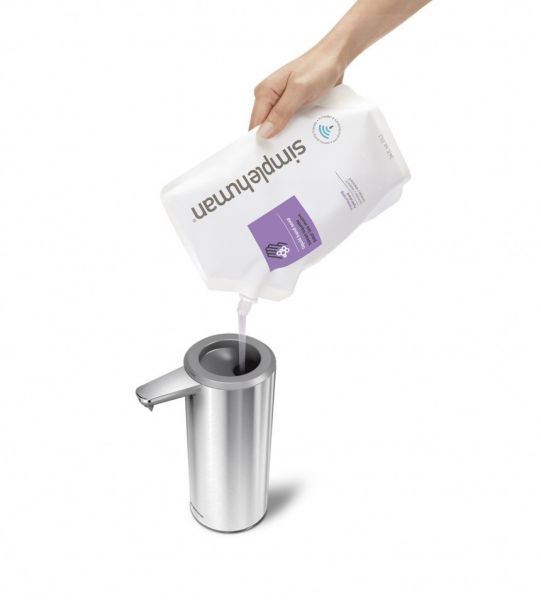 simplehuman Sensorspender 266ml wiederaufladbar, edelstahl gebürstet