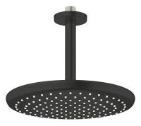 Vorschau: Grohe Tempesta 250 Kopfbrauseset Deckenauslass 14,2cm, 9,5l/min, matt black 266692430