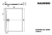 Vorschau: Kaldewei Superplan Zero bodenebene Duschfläche 100x140cm, mit Wannenträger extraflach, Mod.1580-5