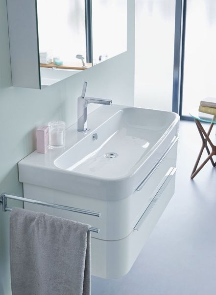 Duravit Happy D.2 Waschtisch rechteckig 100x50,5cm, mit Hahnloch und Überlauf, weiß 2318100000