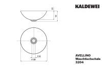 Vorschau: Kaldewei Avellino 3204 Waschtisch-Schale rund Ø36cm, Perl-Effekt, beidseitig emailliert