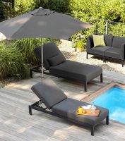 KETTLER PURE Silver-Line Sonnenliege Sunbrella®, anthrazit/ sooty 0107014-7000 |