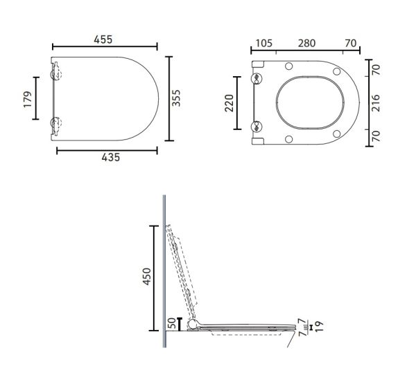 Catalano Sfera-Zero Soft-close Plus WC-Sitz abnehmbar, mit Absenkautomatik SCSTP