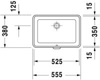 Vorschau: Duravit Universal Unterbauwaschtisch rechteckig 52,5x35cm, mit Überlauf, ohne Hahnloch, WonderGliss, weiß 03165300001