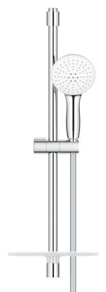 Grohe Tempesta 110 Brausestangenset 60cm mit Ablage, 2 Strahlarten, wassersparend, chrom