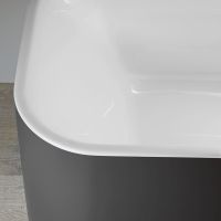 Vorschau: Duravit Happy D.2 Plus freistehende Badewanne rechteckig 180x80cm, weiß/graphit