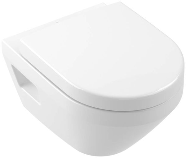 Villeroy&Boch Architectura Wand-WC Compact mit TwistFlush[e³], WC-Sitz SoftClose, Combi-Pack, weiß