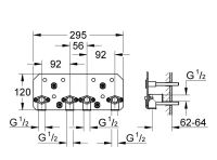 Vorschau: Grohe Rainshower Aqua 15“ Rohbau-Set für Aqua 15“ Kopfbrause