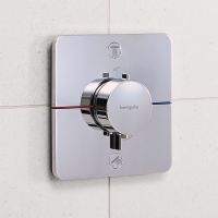 Vorschau: Hansgrohe ShowerSelect Comfort Q Thermostat UP für 2 Verbraucher, mit Sicherungskombination, chrom