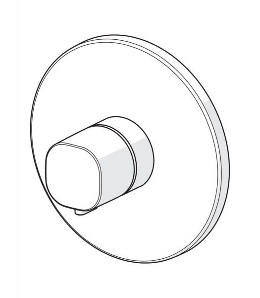 Hansa Hansaliving Fertigmontageset rund mit Funktionseinheit Thermostat-Batterie, chrom