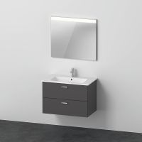 Vorschau: Duravit XBase Badmöbel-Set 83cm mit ME by Starck Waschtisch und Spiegel XB007104949