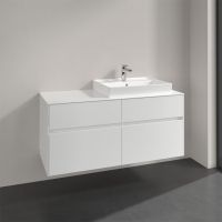 Vorschau: Villeroy&Boch Collaro Waschtischunterschrank passend zu Aufsatzwaschtisch 4A336G, 4 Auszüge, 120cm white C08300DH