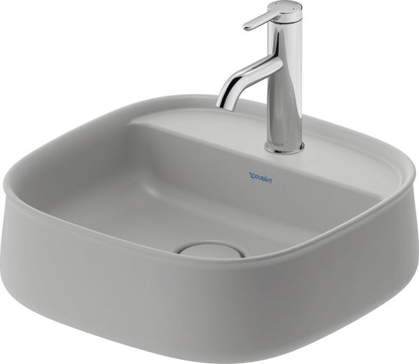 Duravit Zencha Aufsatzbecken 42x42cm grau matt 2374426771